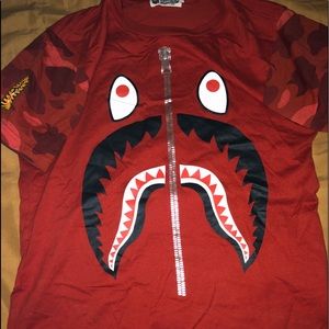A bathing ape shark t shirt
